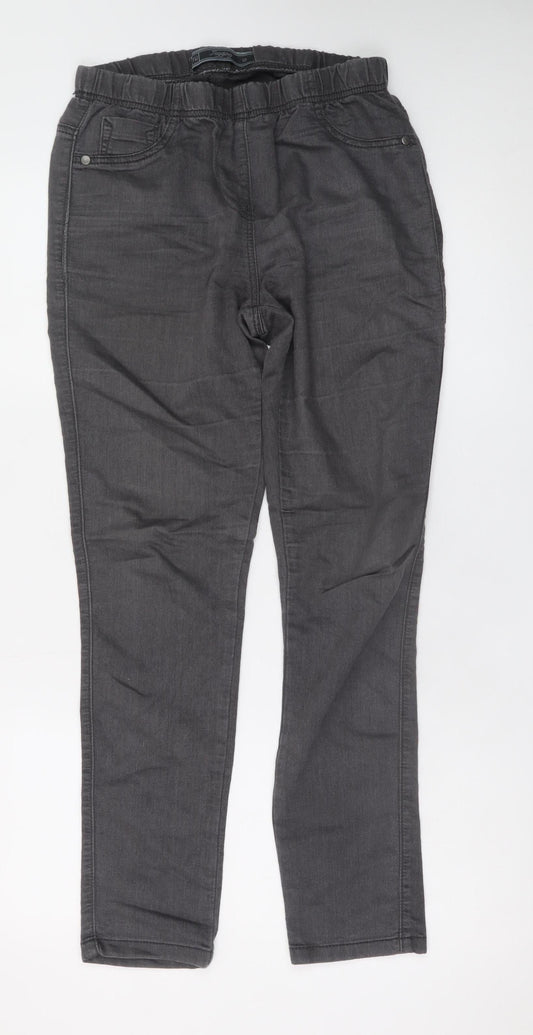 Tu Women’s Grey Jegging Jeans Size 12 Slim Fit Stretch Comfort
