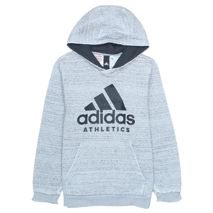 Adidas Boys Grey Hoodie 11-12 Years Pullover Fleece Athletic Logo