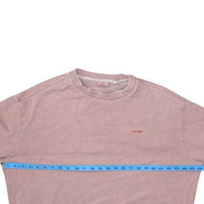 Levi's Women's Pink Crew Neck Pullover Sweatshirt Size S