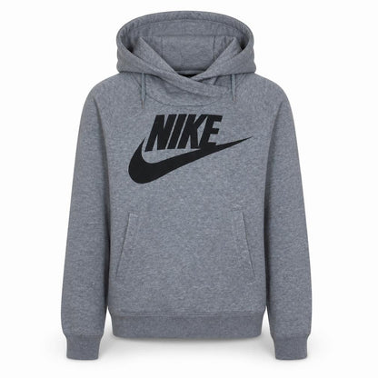 Nike Men's Grey XS Pullover Hoodie with Logo and Kangaroo Pocket