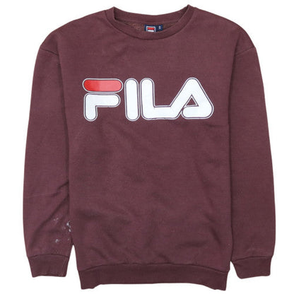 FILA Men's Brown Logo Crew Neck Sweatshirt Size S