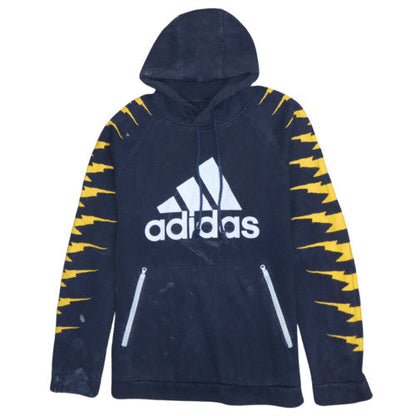 Adidas Men's Blue Pullover Hoodie Size S Sports Fleece with Logo