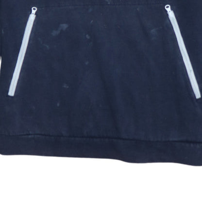 Adidas Men's Blue Pullover Hoodie Size S Sports Fleece with Logo