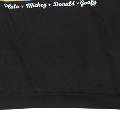 Disney Women Black XL Sweatshirt Pluto Mickey Donald Goofy Graphic Pullover