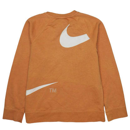 Nike Boys Orange Crew Neck Sweatshirt 147-158cm Graphic Print Fleece
