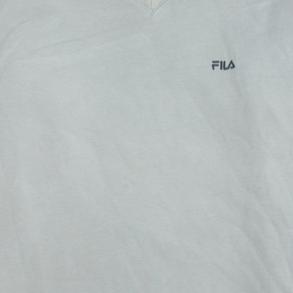 Fila Men’s Grey V-Neck Pullover Sweatshirt XL Classic Sports