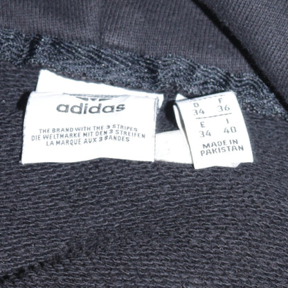 Adidas Womens Black Size 12 Pullover Hoodie Sweatshirt with Logo Detail