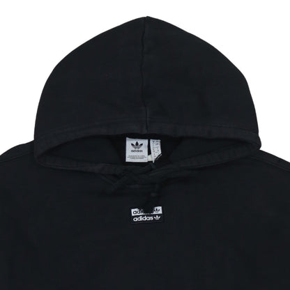 Adidas Womens Black Size 12 Pullover Hoodie Sweatshirt with Logo Detail