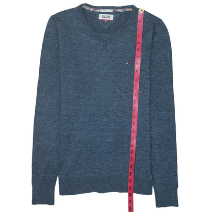 Hilfiger Denim Men's Blue Knit Crew Neck Pullover Sweatshirt M