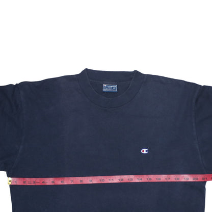 Champion Men's Navy Blue Crew Neck Cotton T-Shirt Size M