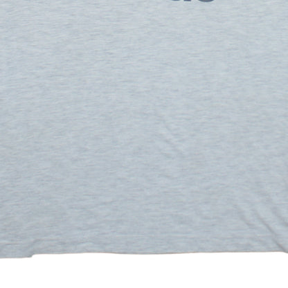 Adidas Men's Grey Trefoil Logo Regular Fit Short Sleeve T-Shirt L