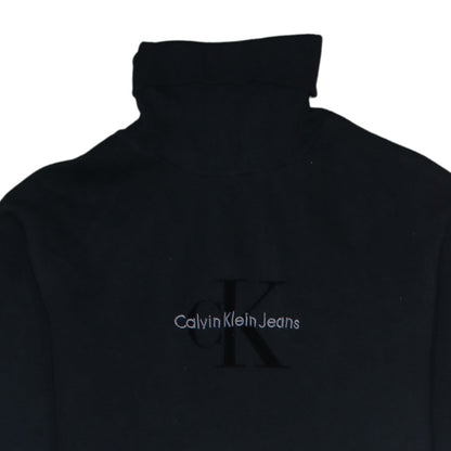 Calvin Klein Jeans Women's Black Cotton Tunic Sweatshirt Dress Size S