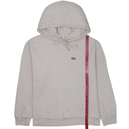 Levi's Women Beige Small Pullover Hoodie with Logo Detail