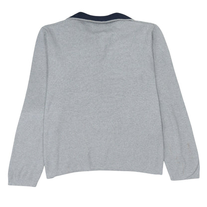 Nautica Men’s Grey 1/4 Zip Cotton Knit Jumper L