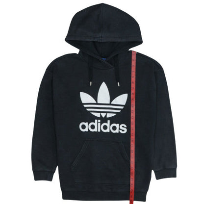 Adidas Womens Black Size 8 Pullover Hoodie Sweatshirt Trefoil Logo