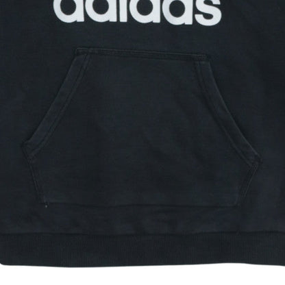 Adidas Womens Black Size 8 Pullover Hoodie Sweatshirt Trefoil Logo
