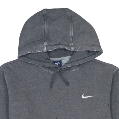 Nike Men's Grey Pullover Hoodie Large Logo Fleece Sweatshirt