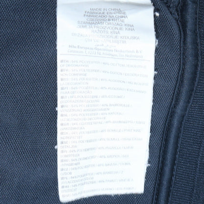 Nike Men's Navy Blue Track Jacket Small Full Zip Polyester Cotton