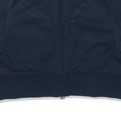 Nike Men's Navy Blue Track Jacket Small Full Zip Polyester Cotton
