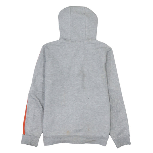 Adidas Boys Grey Full Zip Hoodie 13-14 Years Logo Sportswear