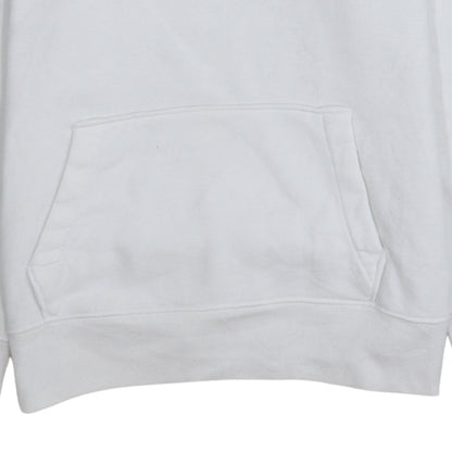 Hollister Men's White Pullover Hoodie M Logo Graphic Fleece Sweatshirt