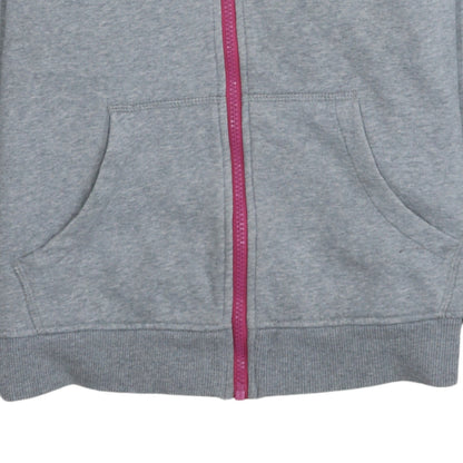 Canterbury Womens Grey Pink Full Zip Hoodie Size 12 Lightweight Casual