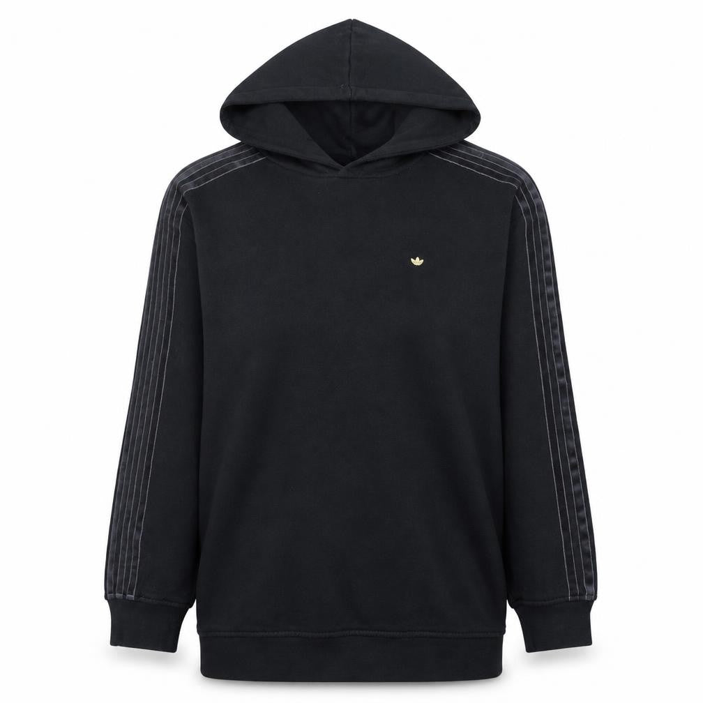Adidas Women Black Pullover Hoodie Size 10 Cotton Blend Lined