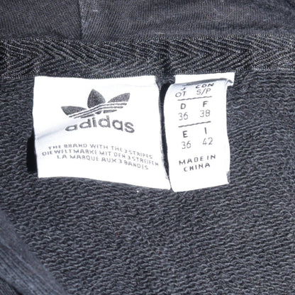 Adidas Women Black Pullover Hoodie Size 10 Cotton Blend Lined