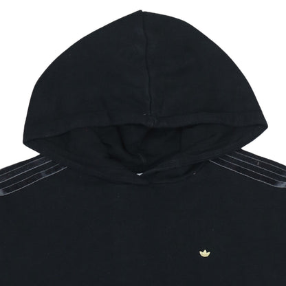 Adidas Women Black Pullover Hoodie Size 10 Cotton Blend Lined
