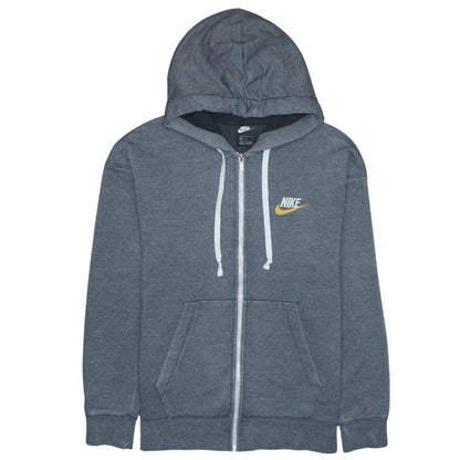 Nike Men's Grey Full Zip Hoodie Medium Embroidered Sportswear