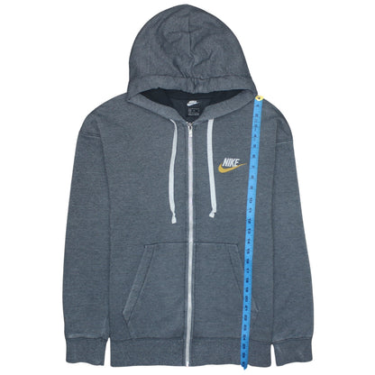 Nike Men's Grey Full Zip Hoodie Medium Embroidered Sportswear