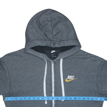 Nike Men's Grey Full Zip Hoodie Medium Embroidered Sportswear