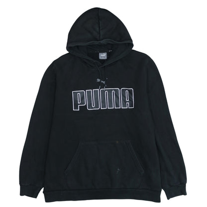 Puma Men’s Black 2XL Pullover Hoodie with Logo Print