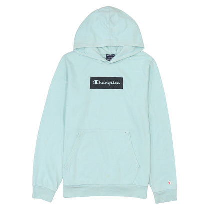 Champion Boys Blue Pullover Hoodie 13-14 Years Logo Print Hooded Sweatshirt