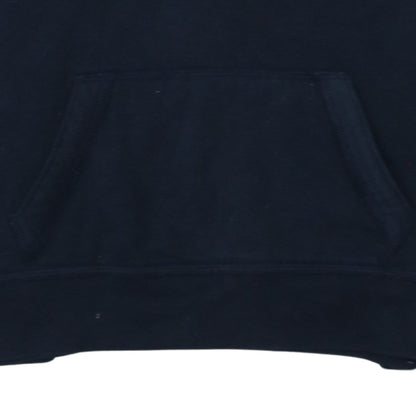 Hollister Womens Navy Blue Pullover Hoodie L Embroidered Surf Tour