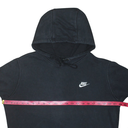 Nike Men's Black Pullover Hoodie M Regular Fit Logo Fleece Sweatshirt