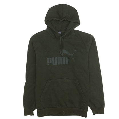 Puma Men's Green Pullover Hoodie Size L Logo Sportswear