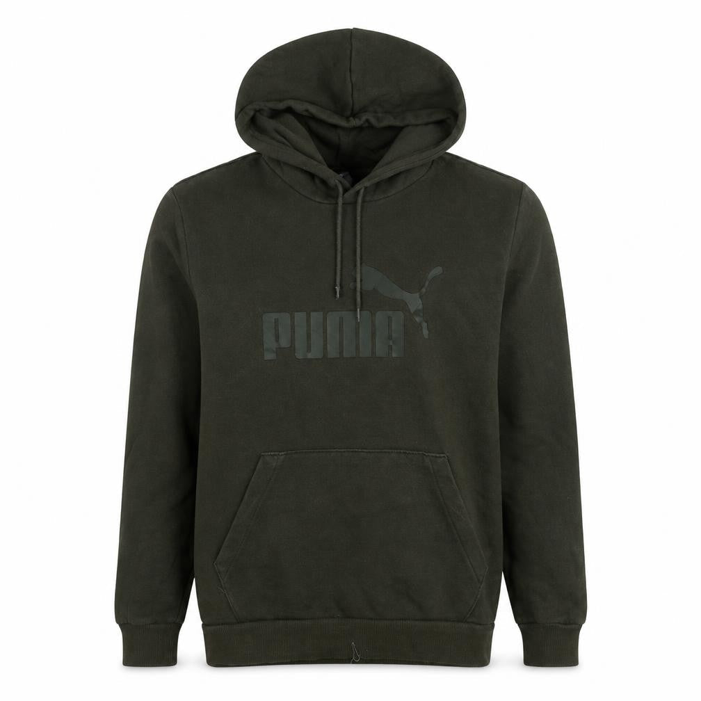 Puma Men's Green Pullover Hoodie Size L Logo Sportswear