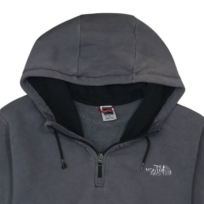 The North Face Men's Grey Regular Fit 1/2 Zip Hoodie Size L