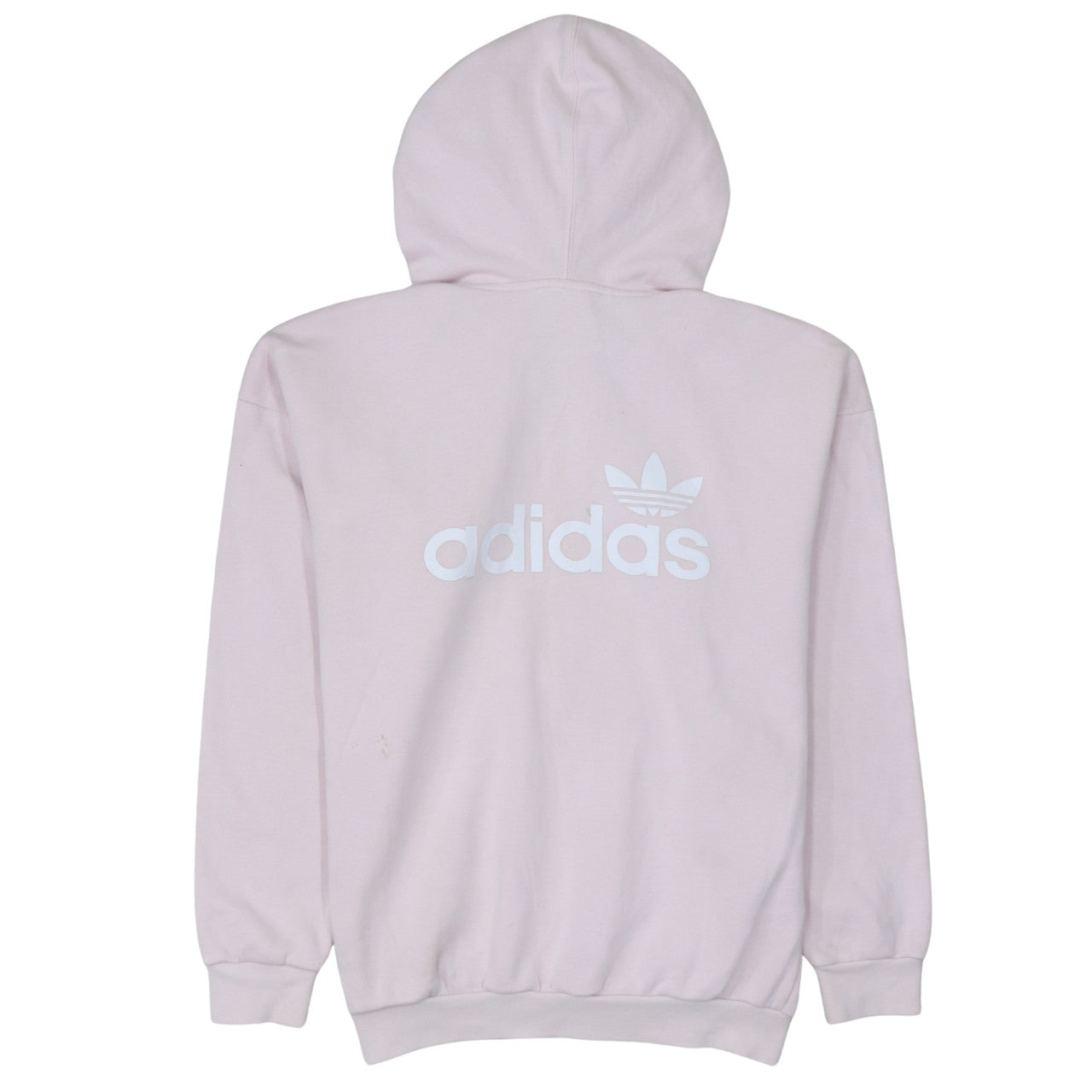 Adidas Women Pink Pullover Hoodie Size 10 Cotton Blend Logo Sweatshirt