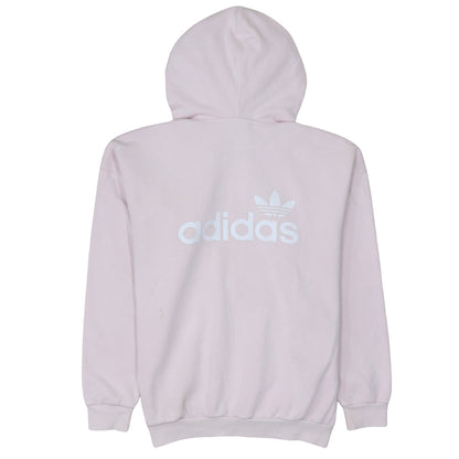 Adidas Women Pink Pullover Hoodie Size 10 Cotton Blend Logo Sweatshirt