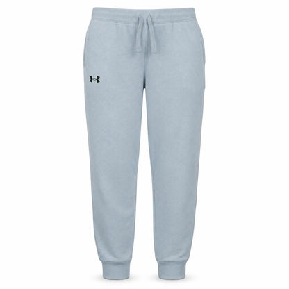Front view of Under Armour boys’ blue jogger sweatpants, size 14, years cotton blend