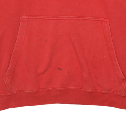 Nike Men's Red XL Pullover Hoodie with Logo Pocket