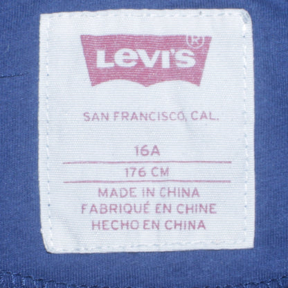 Levi's Boys Blue Pullover Hoodie 16 Years Logo Graphic Cotton Sweatshirt