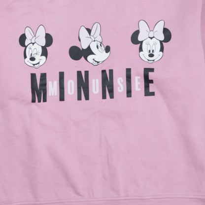 Disney Women Pink Minnie Mouse Graphic Pullover Sweatshirt XL