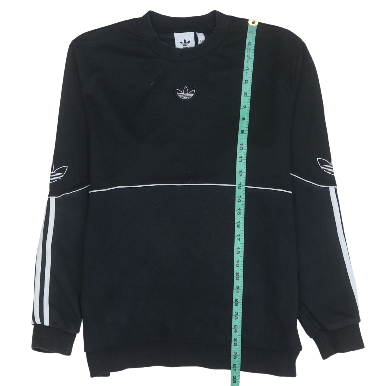 Adidas Men's Black Crew Neck Long Sleeve Pullover Sweatshirt M