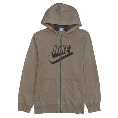 Nike Women’s Brown Full Zip Hoodie XL Cotton Blend Sportswear