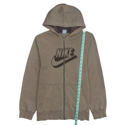 Nike Women’s Brown Full Zip Hoodie XL Cotton Blend Sportswear