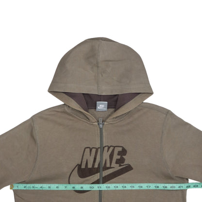 Nike Women’s Brown Full Zip Hoodie XL Cotton Blend Sportswear
