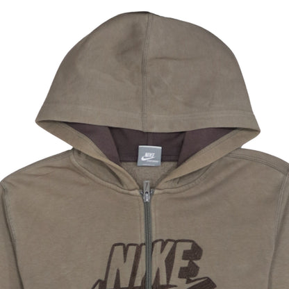 Nike Women’s Brown Full Zip Hoodie XL Cotton Blend Sportswear